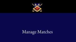 Manage Matches